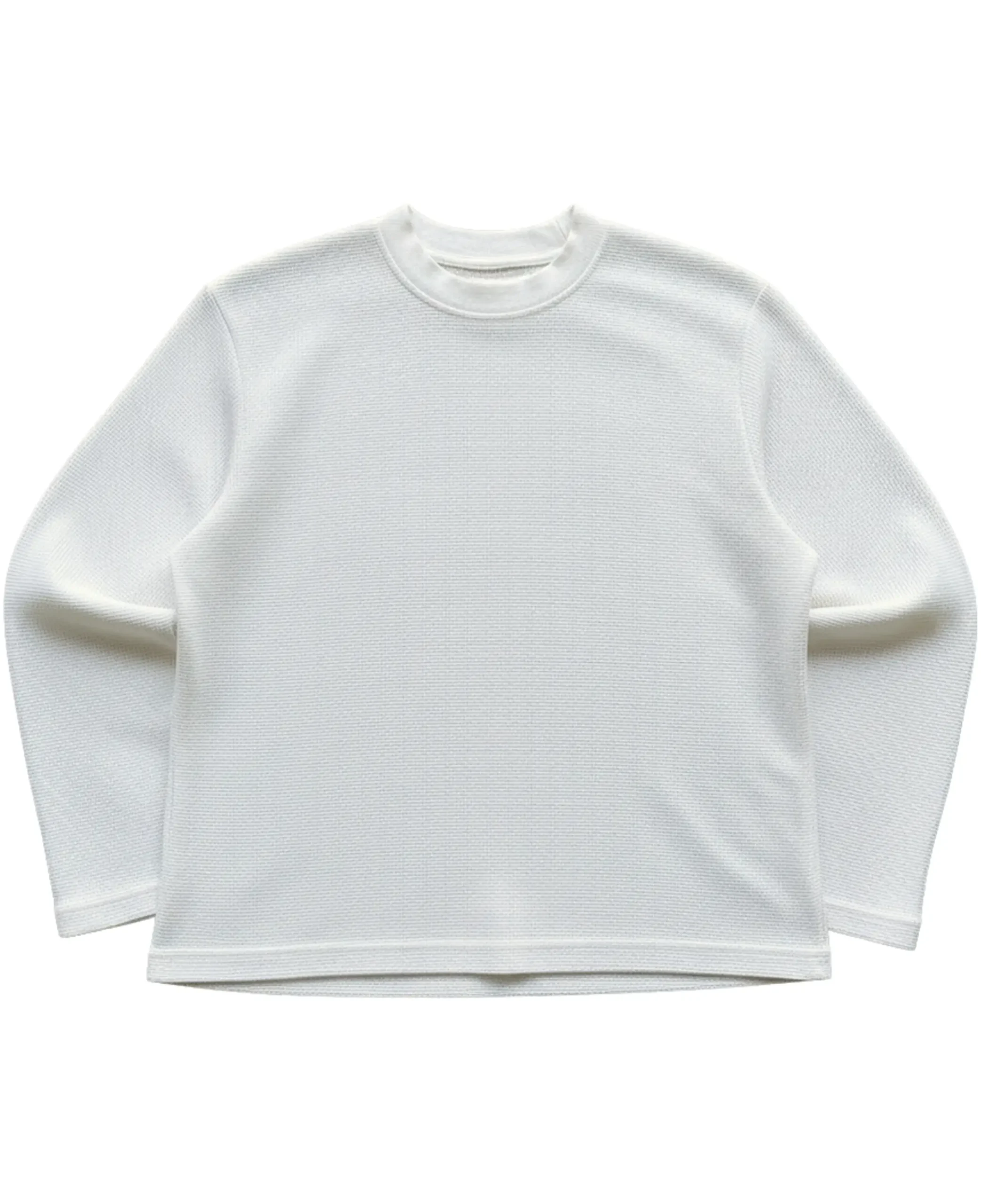 Off-White Waffle Knit Oversized Full Sleeve Tshirt
